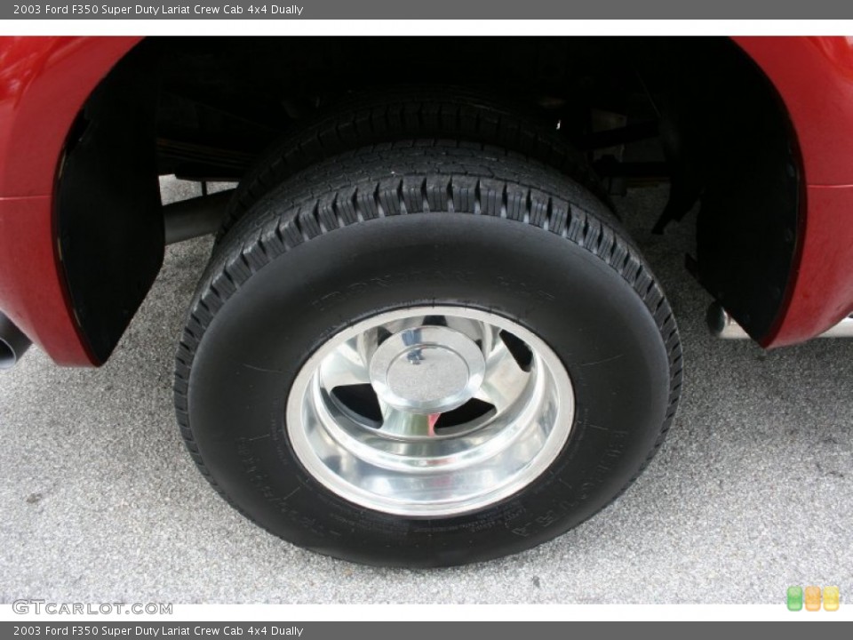 2003 Ford F350 Super Duty Lariat Crew Cab 4x4 Dually Wheel and Tire Photo #50332781