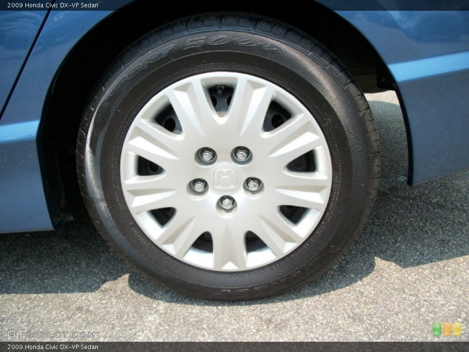 2009 Honda Civic DX-VP Sedan Wheel and Tire Photo #50375997