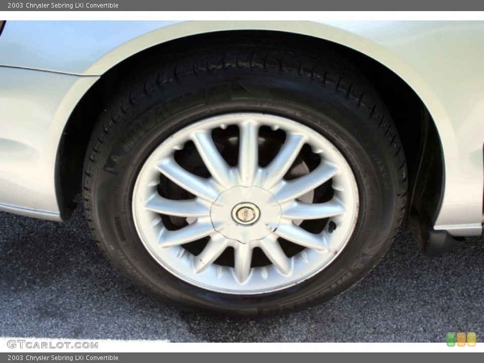 2003 Chrysler Sebring LXi Convertible Wheel and Tire Photo #50395554