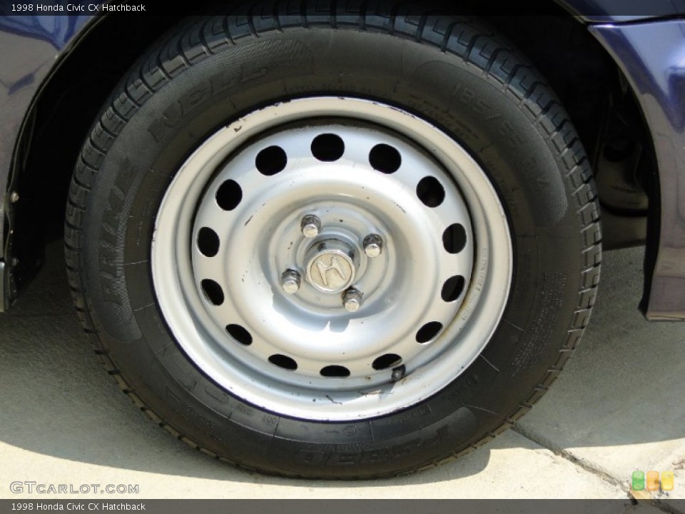 1998 Honda Civic CX Hatchback Wheel and Tire Photo #50401930