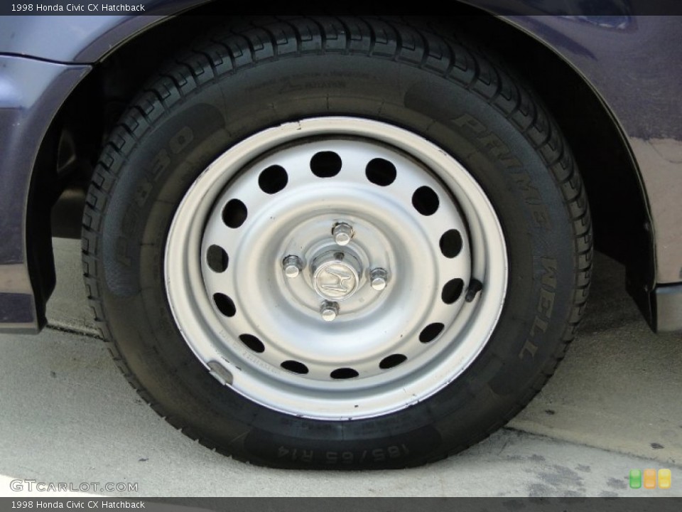 1998 Honda Civic CX Hatchback Wheel and Tire Photo #50401945