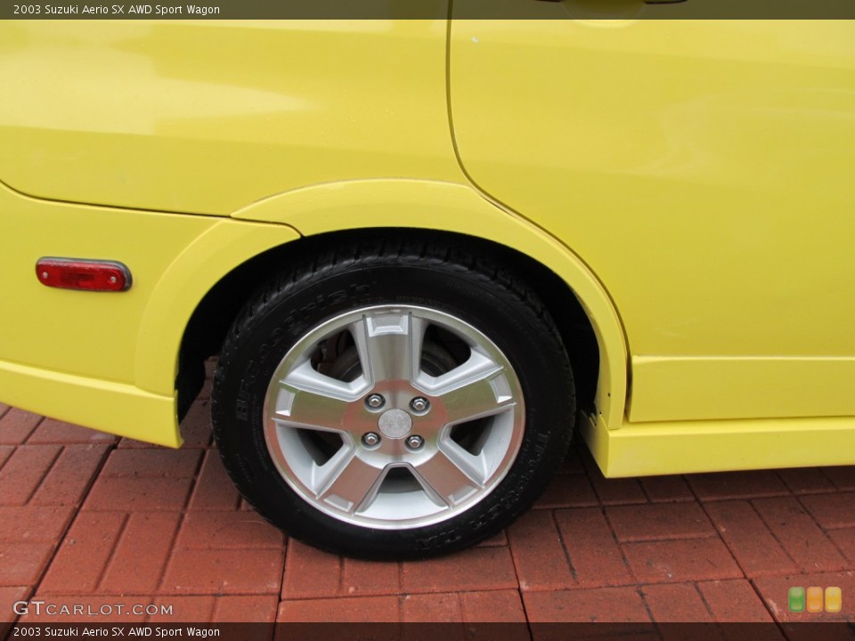 2003 Suzuki Aerio SX AWD Sport Wagon Wheel and Tire Photo #50406202