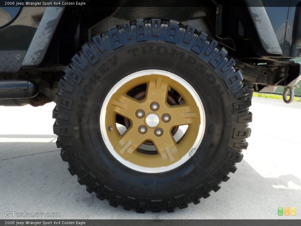 2006 Jeep Wrangler Sport 4x4 Golden Eagle Wheel and Tire Photo #50418028