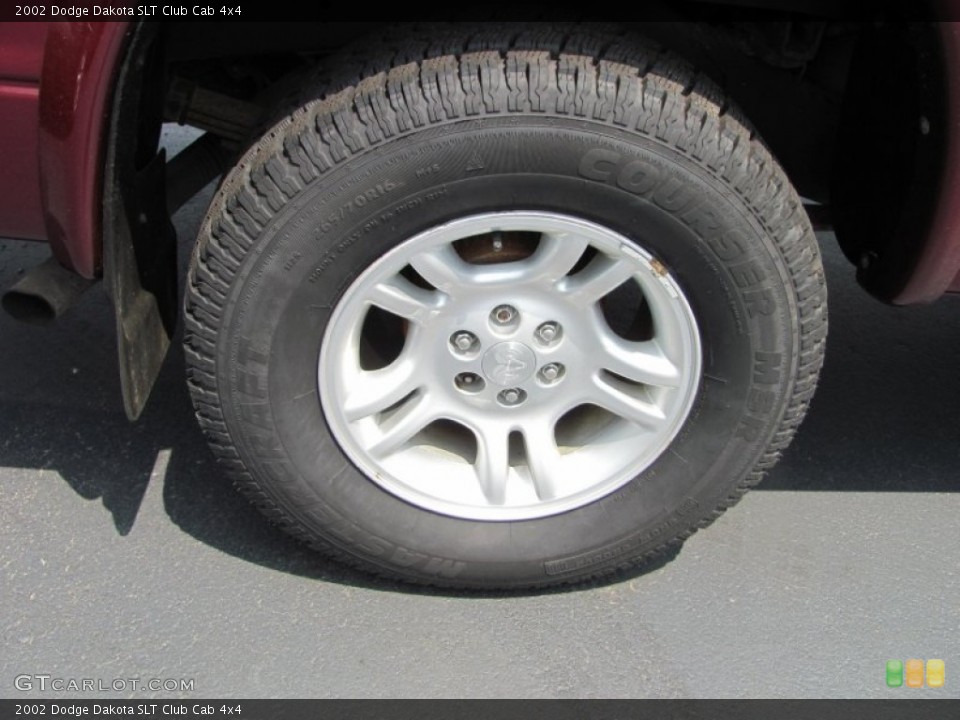 2002 Dodge Dakota SLT Club Cab 4x4 Wheel and Tire Photo #50426293