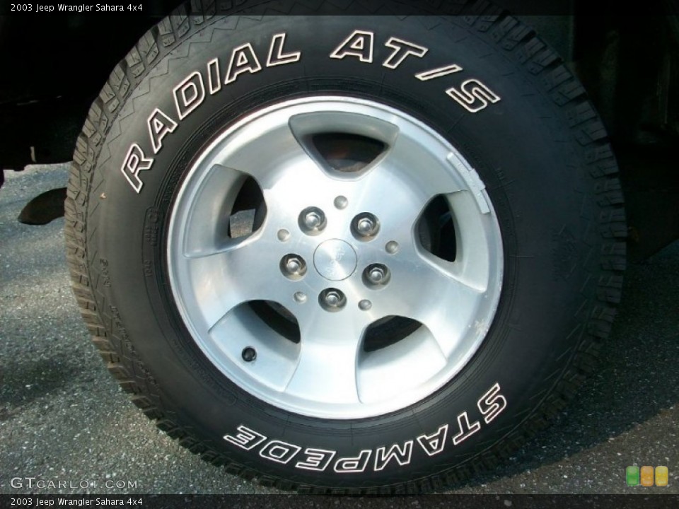 2003 Jeep Wrangler Sahara 4x4 Wheel and Tire Photo #50501081