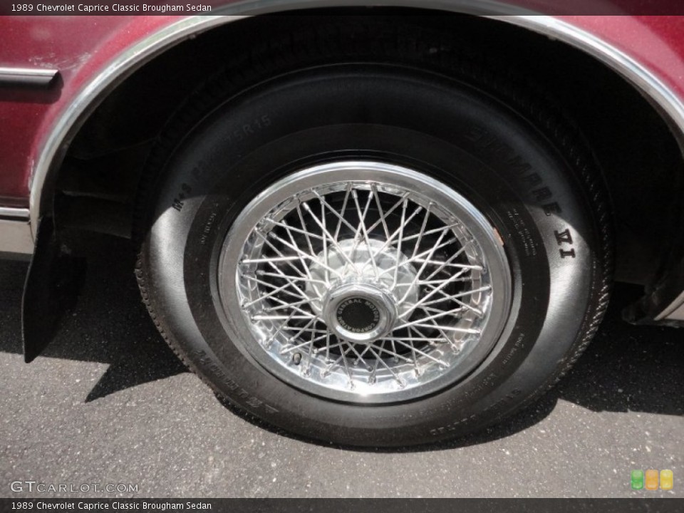 1989 Chevrolet Caprice Classic Brougham Sedan Wheel and Tire Photo #50536681