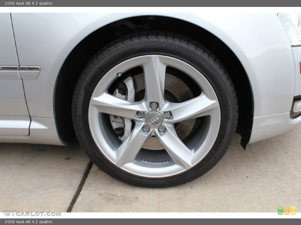 2009 Audi A8 4.2 quattro Wheel and Tire Photo #50574841