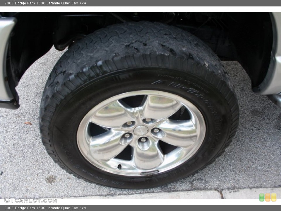 2003 Dodge Ram 1500 Laramie Quad Cab 4x4 Wheel and Tire Photo #50577424