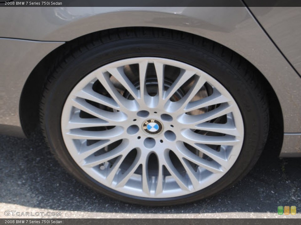 2008 BMW 7 Series 750i Sedan Wheel and Tire Photo #50592125