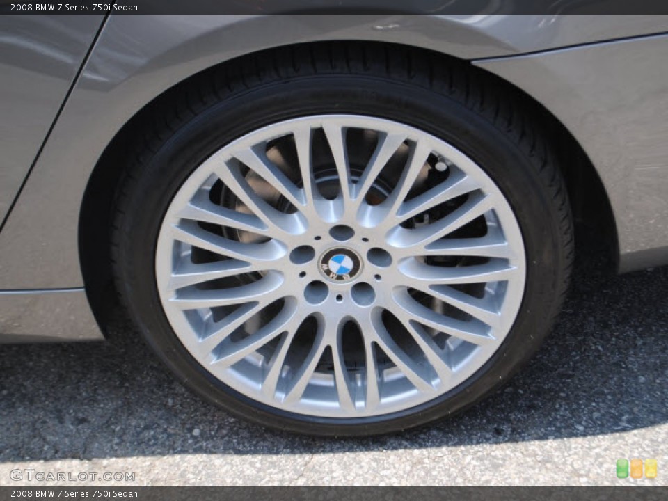 2008 BMW 7 Series 750i Sedan Wheel and Tire Photo #50592212