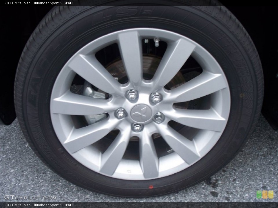 2011 Mitsubishi Outlander Sport SE 4WD Wheel and Tire Photo #50628492