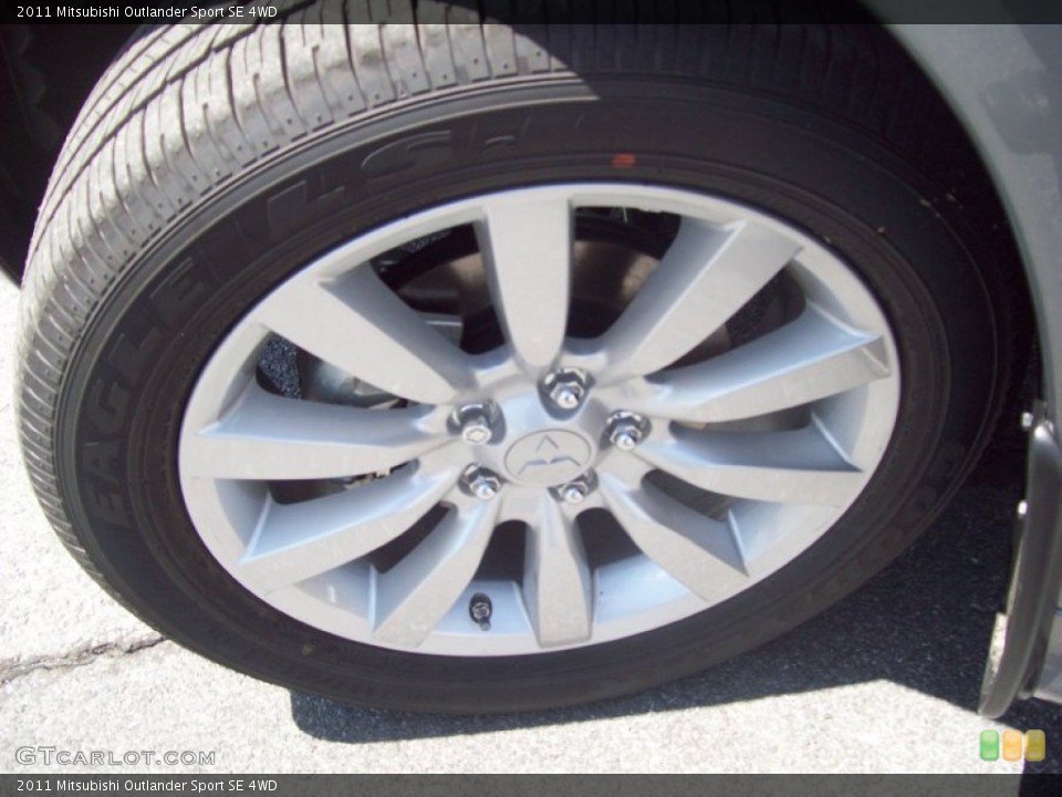 2011 Mitsubishi Outlander Sport SE 4WD Wheel and Tire Photo #50629137
