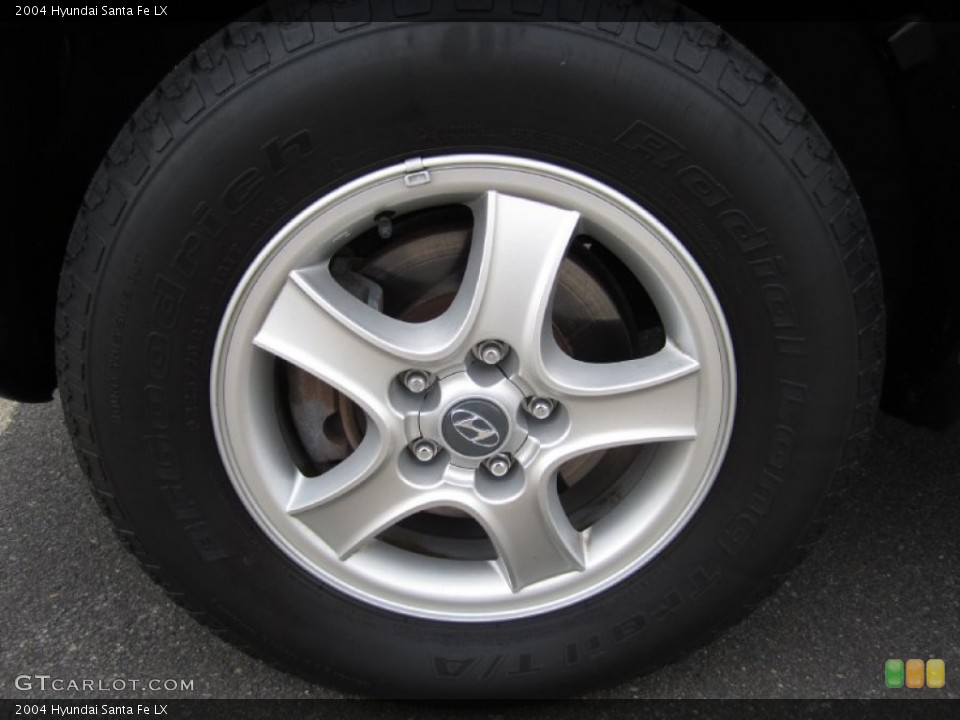 2004 Hyundai Santa Fe LX Wheel and Tire Photo #50638053