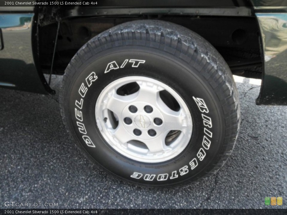 2001 Chevrolet Silverado 1500 LS Extended Cab 4x4 Wheel and Tire Photo #50643414