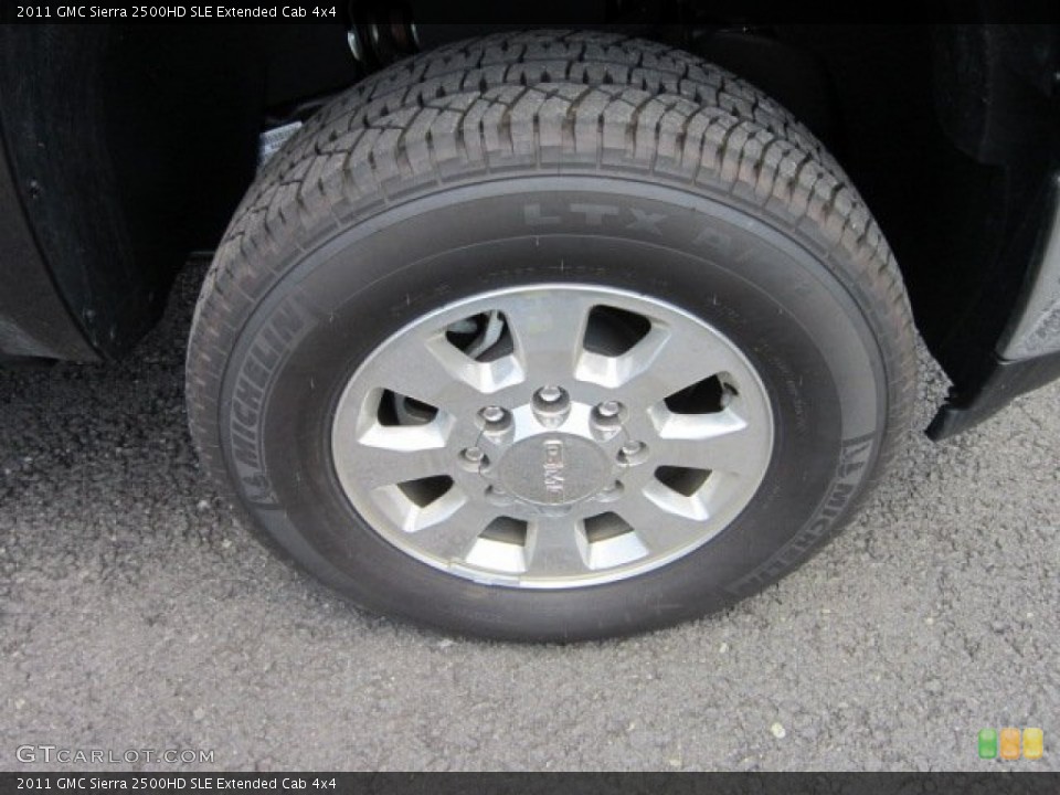 2011 GMC Sierra 2500HD SLE Extended Cab 4x4 Wheel and Tire Photo #50709592