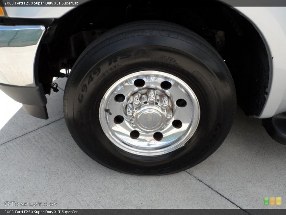 2003 Ford F250 Super Duty XLT SuperCab Wheel and Tire Photo #50764797