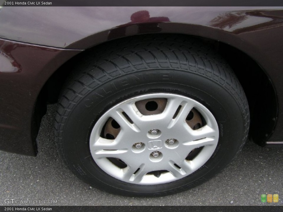 2001 Honda Civic LX Sedan Wheel and Tire Photo #50798358