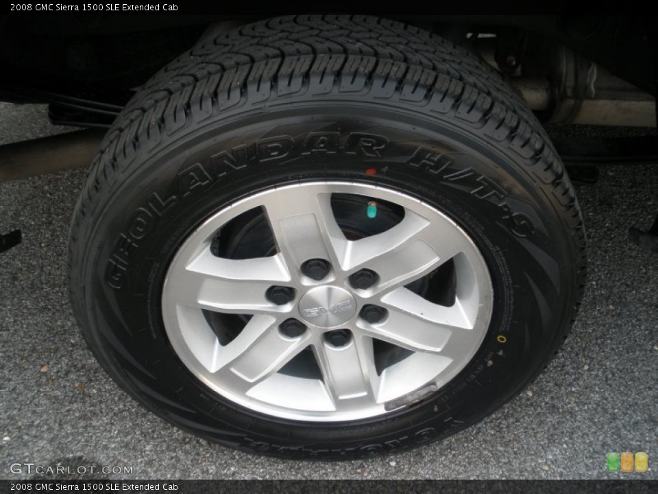 2008 GMC Sierra 1500 SLE Extended Cab Wheel and Tire Photo #50806035