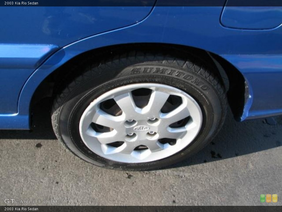 2003 Kia Rio Sedan Wheel and Tire Photo #50849154