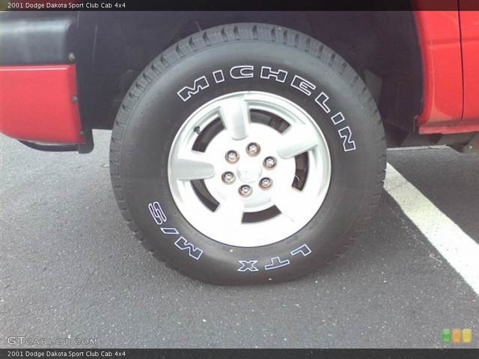 2001 Dodge Dakota Sport Club Cab 4x4 Wheel and Tire Photo #50855233