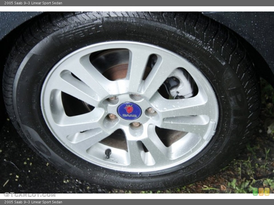 2005 Saab 9-3 Linear Sport Sedan Wheel and Tire Photo #50877559