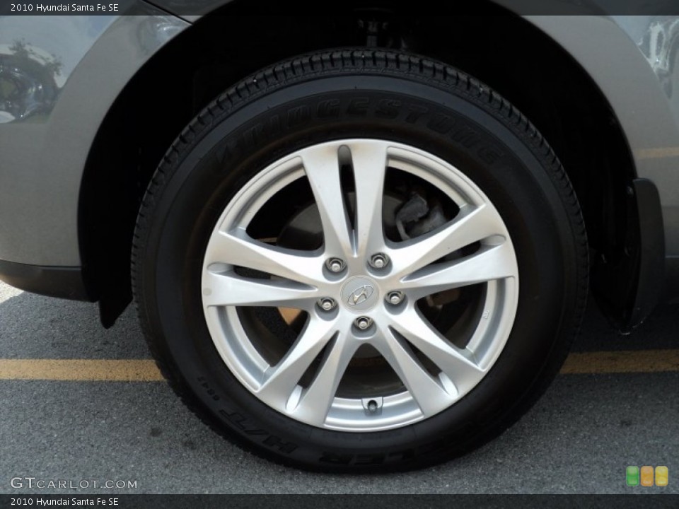 2010 Hyundai Santa Fe SE Wheel and Tire Photo #50948613
