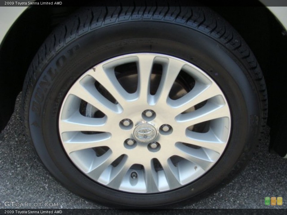 2009 Toyota Sienna Limited AWD Wheel and Tire Photo #51012493