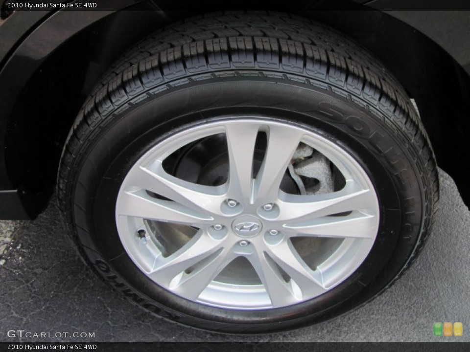 2010 Hyundai Santa Fe SE 4WD Wheel and Tire Photo #51028609
