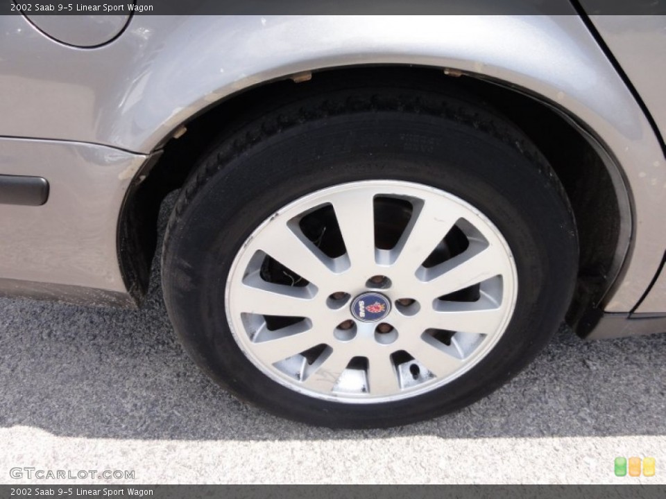 2002 Saab 9-5 Linear Sport Wagon Wheel and Tire Photo #51038455