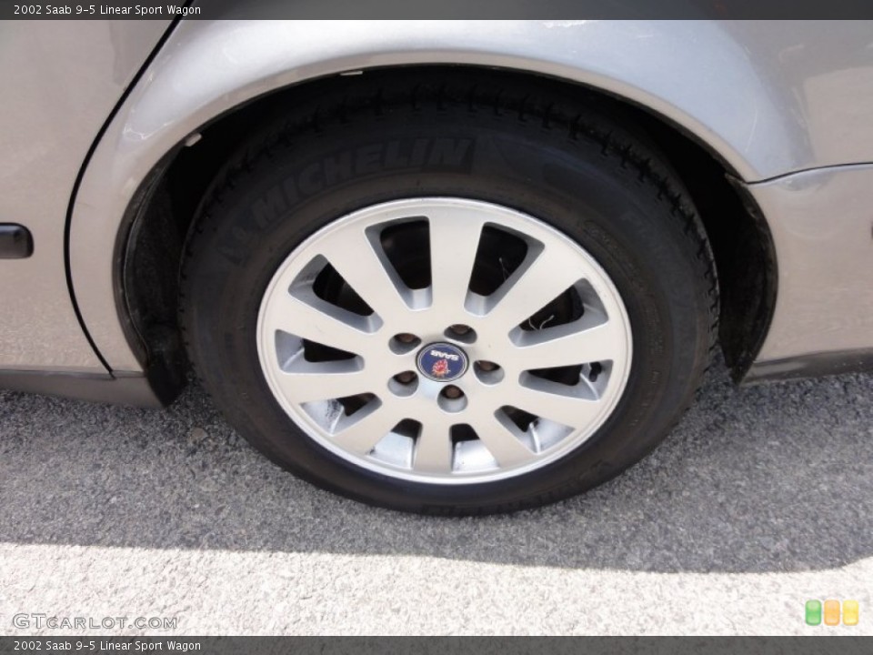 2002 Saab 9-5 Linear Sport Wagon Wheel and Tire Photo #51038614
