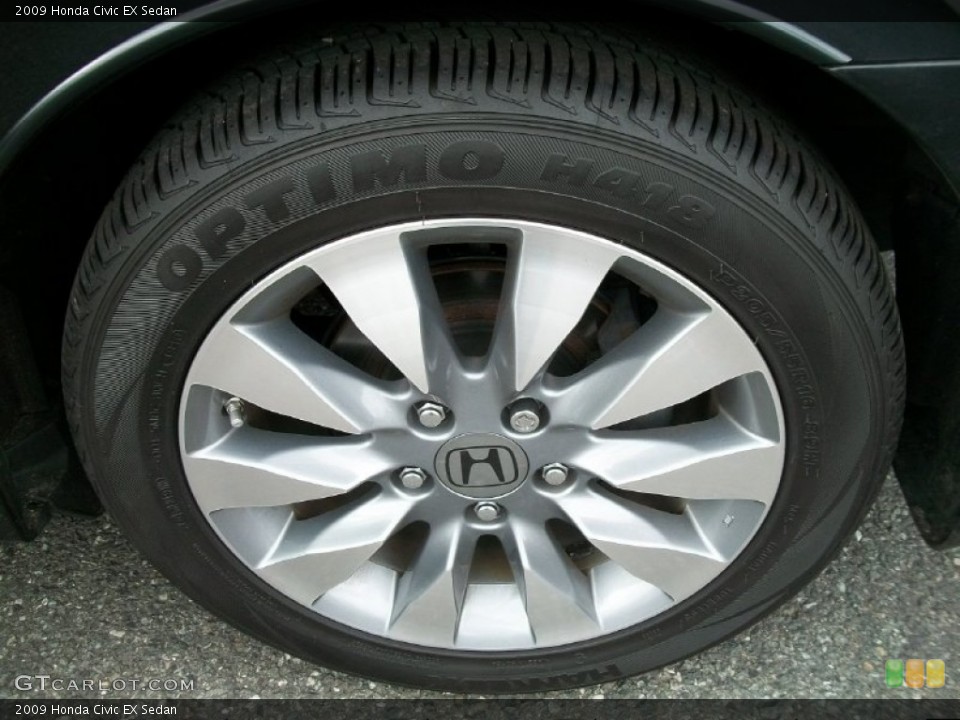 2009 Honda Civic EX Sedan Wheel and Tire Photo #51061696