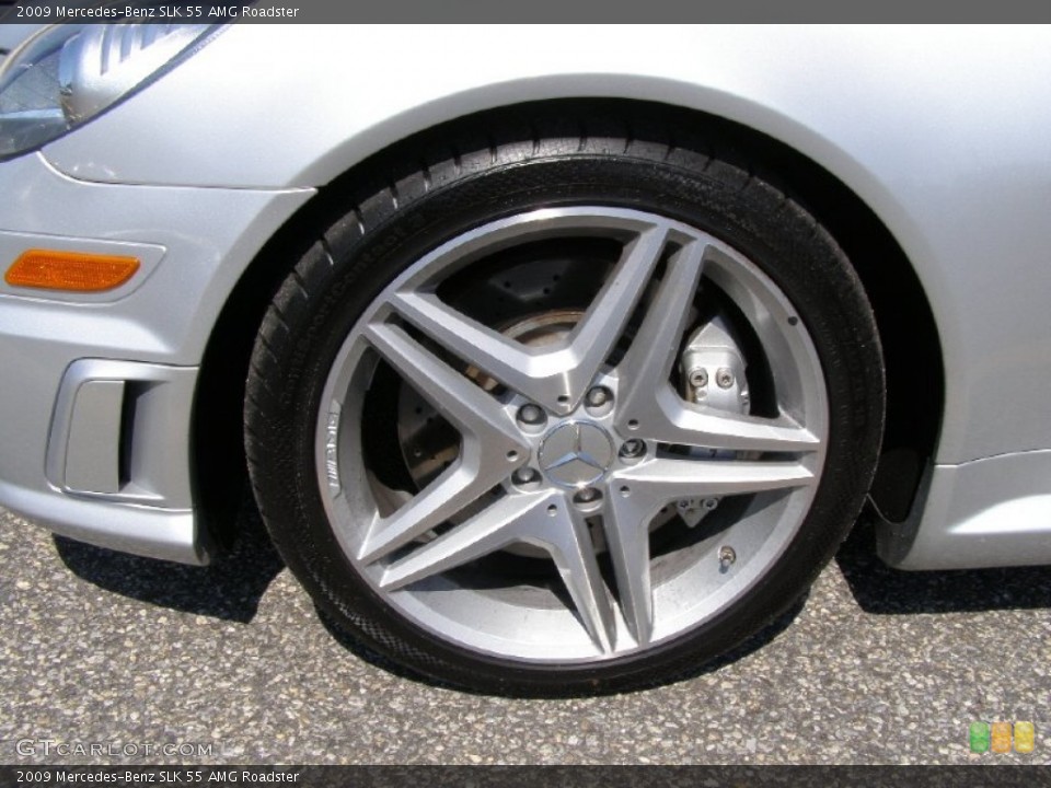 2009 Mercedes-Benz SLK 55 AMG Roadster Wheel and Tire Photo #51177609