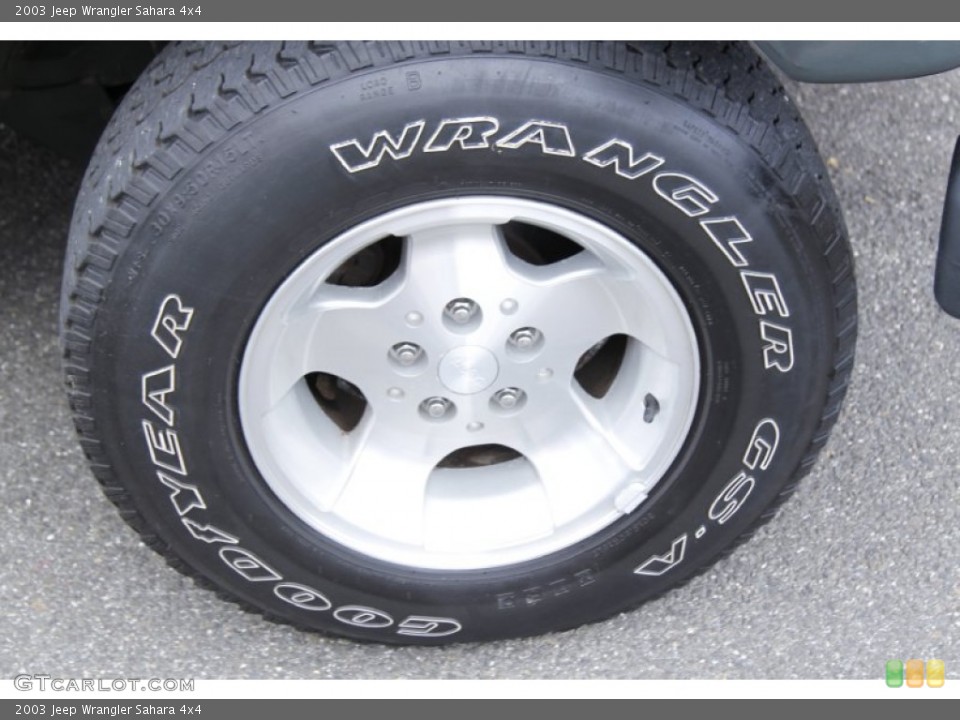 2003 Jeep Wrangler Sahara 4x4 Wheel and Tire Photo #51194269