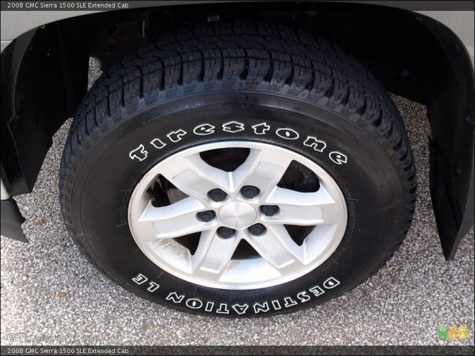 2008 GMC Sierra 1500 SLE Extended Cab Wheel and Tire Photo #51283786