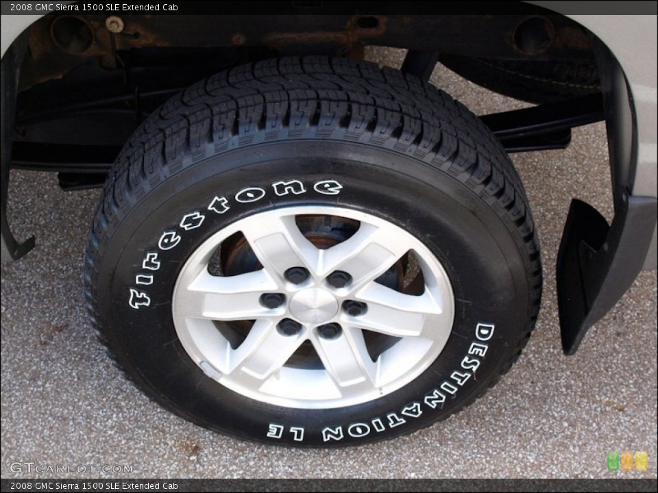 2008 GMC Sierra 1500 SLE Extended Cab Wheel and Tire Photo #51283801