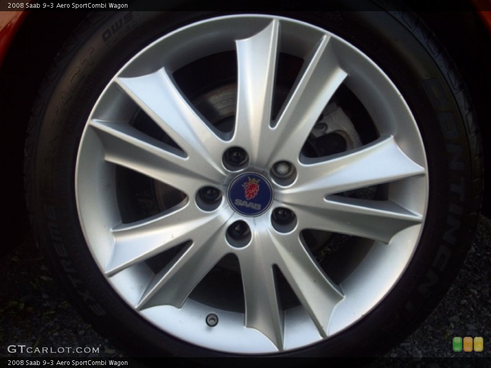 2008 Saab 9-3 Aero SportCombi Wagon Wheel and Tire Photo #51293671