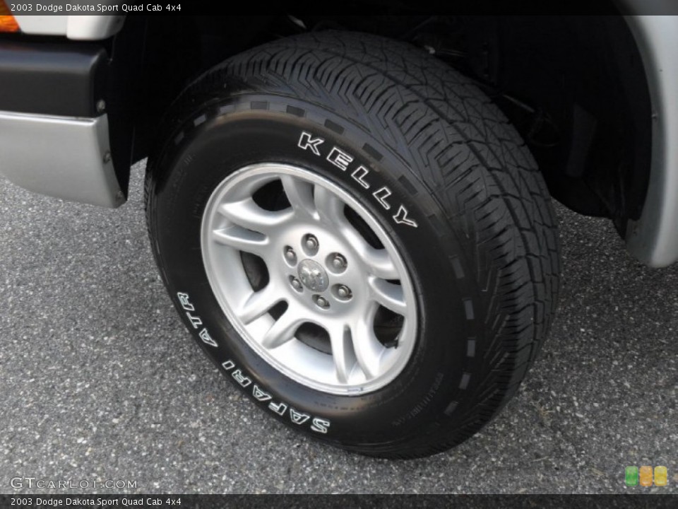 2003 Dodge Dakota Sport Quad Cab 4x4 Wheel and Tire Photo #51310336