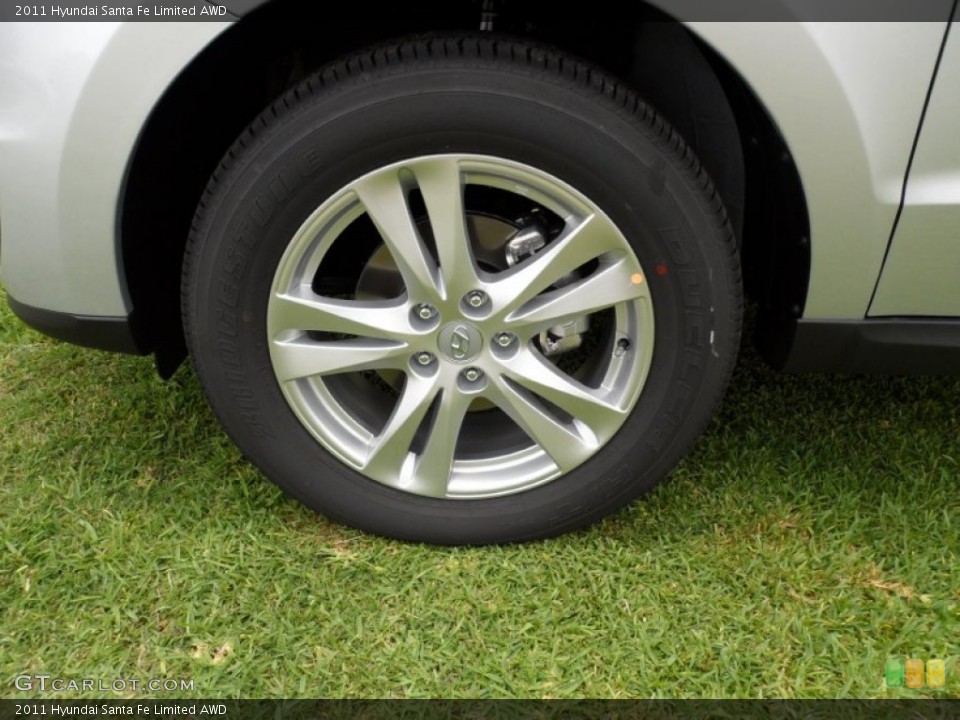 2011 Hyundai Santa Fe Limited AWD Wheel and Tire Photo #51311026
