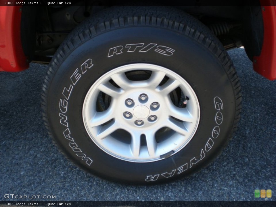2002 Dodge Dakota SLT Quad Cab 4x4 Wheel and Tire Photo #51320539