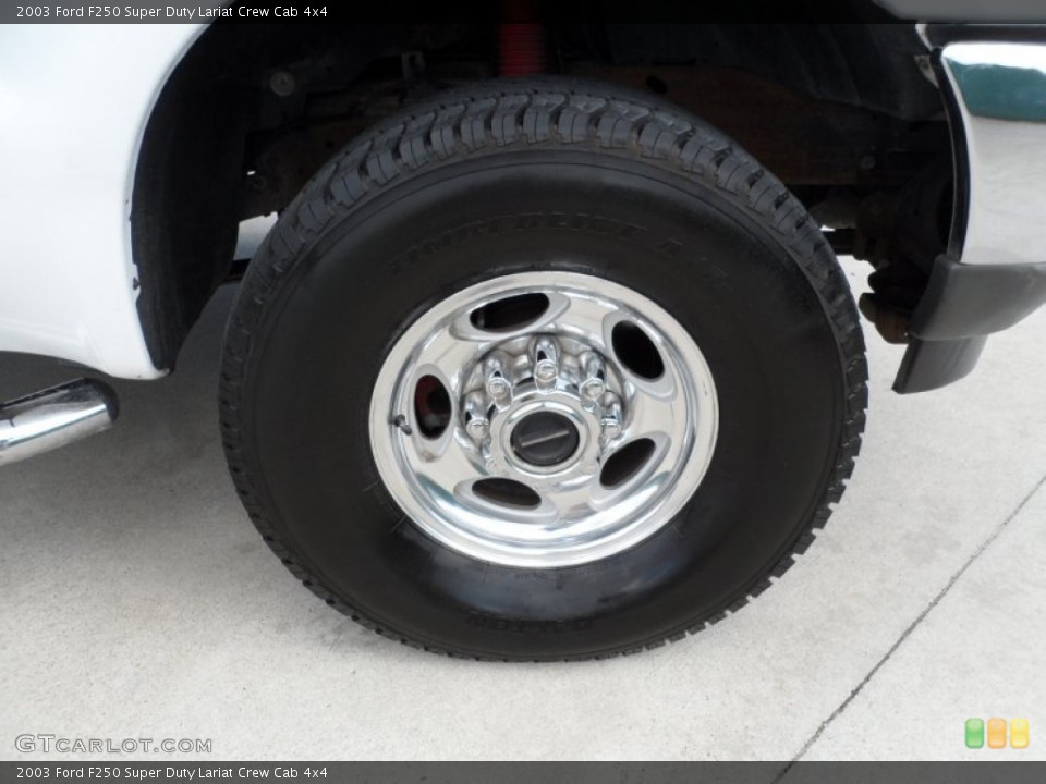 2003 Ford F250 Super Duty Lariat Crew Cab 4x4 Wheel and Tire Photo #51433476
