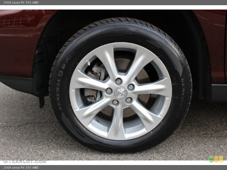 2009 Lexus RX 350 AWD Wheel and Tire Photo #51488275