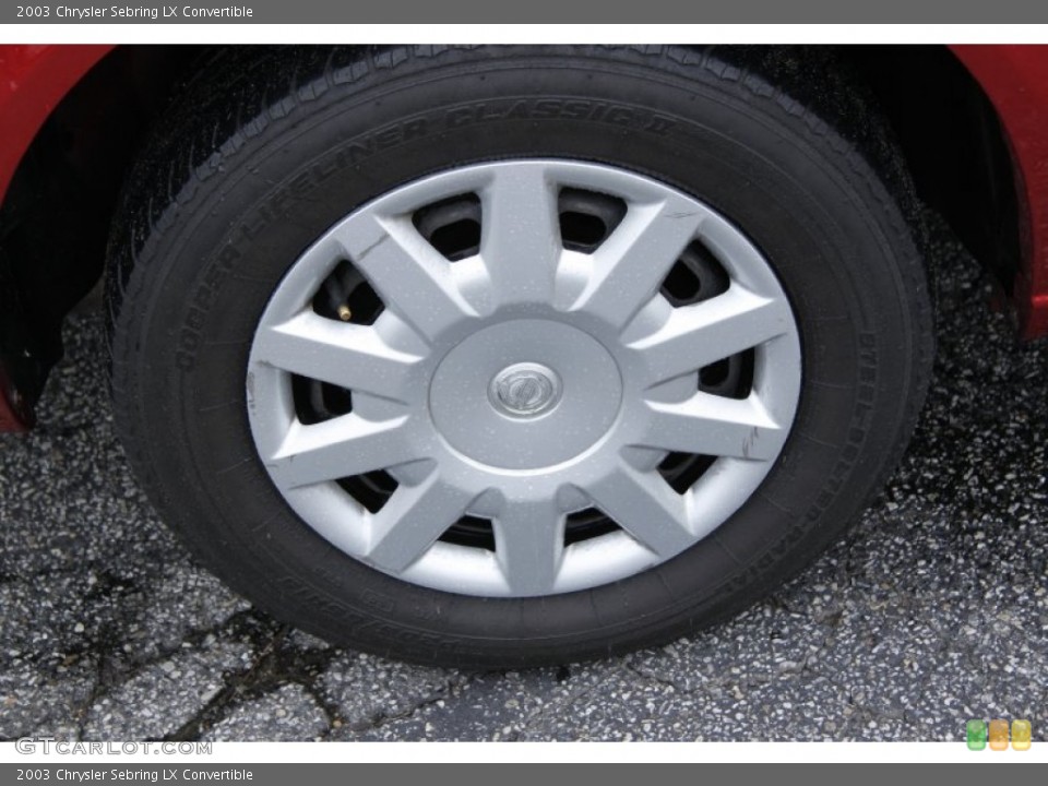 2003 Chrysler Sebring LX Convertible Wheel and Tire Photo #51492079