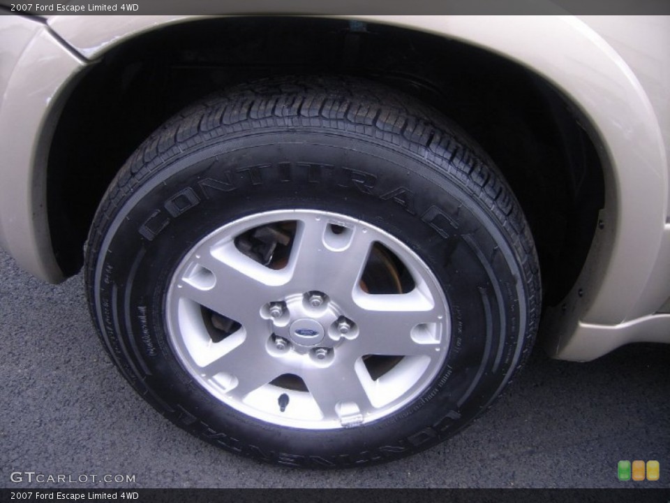 2007 Ford Escape Limited 4WD Wheel and Tire Photo #51537448