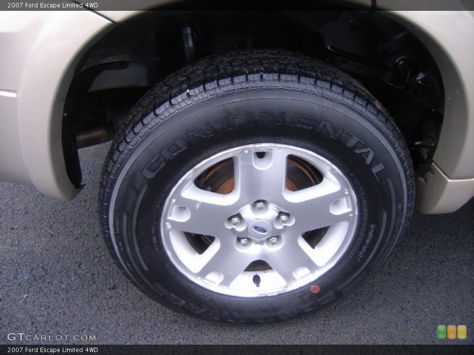 2007 Ford Escape Limited 4WD Wheel and Tire Photo #51537475