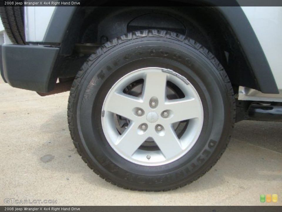 2008 Jeep Wrangler X 4x4 Right Hand Drive Wheel and Tire Photo #51544260