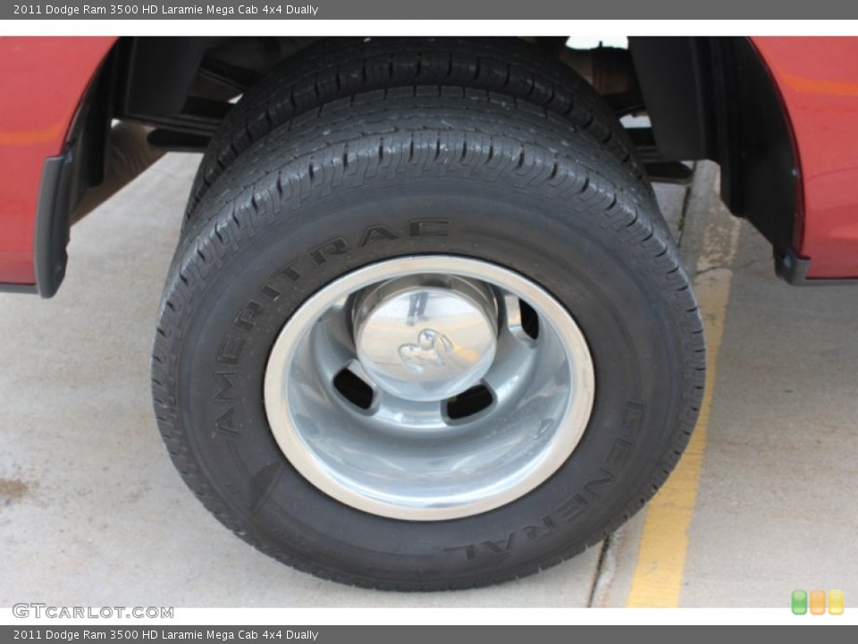 2011 Dodge Ram 3500 HD Laramie Mega Cab 4x4 Dually Wheel and Tire Photo #51584626