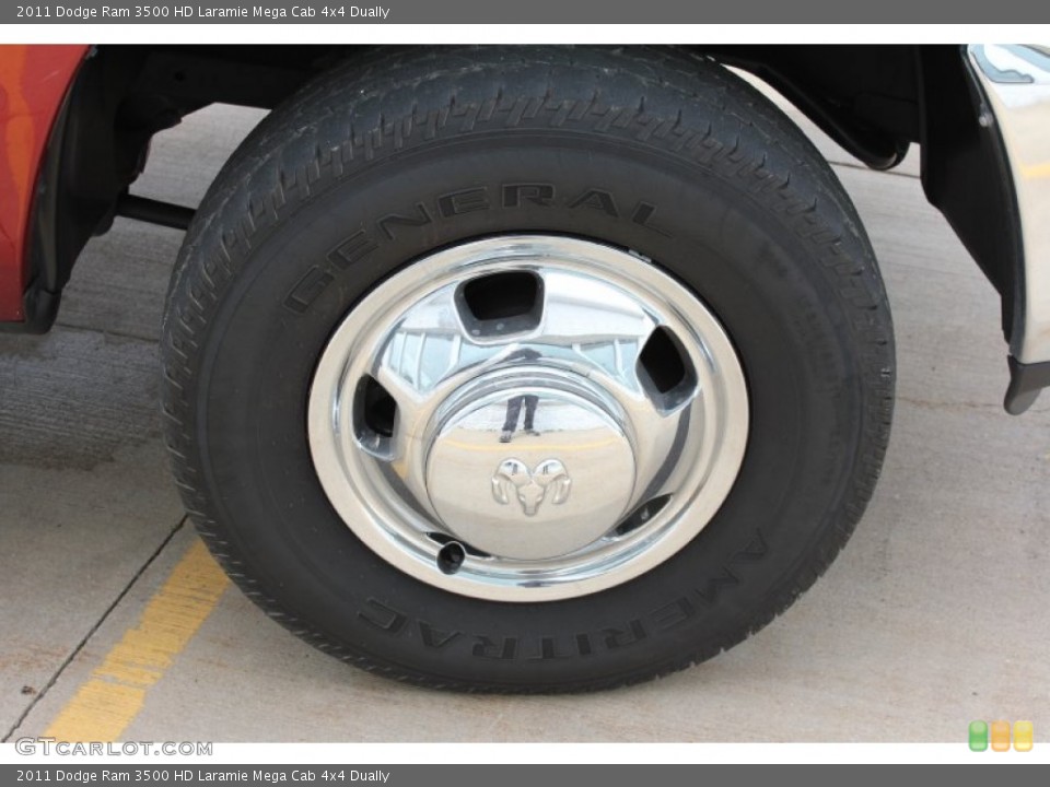 2011 Dodge Ram 3500 HD Laramie Mega Cab 4x4 Dually Wheel and Tire Photo #51584653