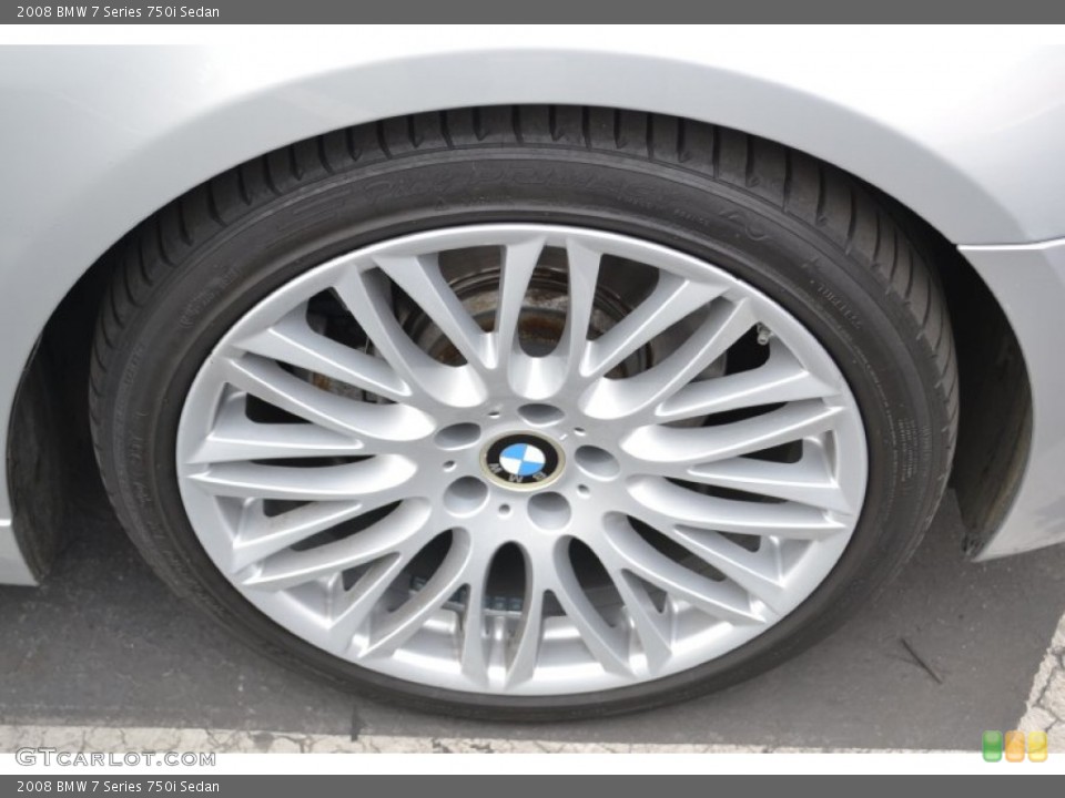 2008 BMW 7 Series 750i Sedan Wheel and Tire Photo #51610375