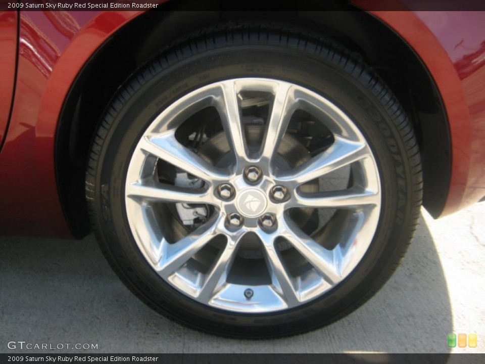 2009 Saturn Sky Ruby Red Special Edition Roadster Wheel and Tire Photo #51650296