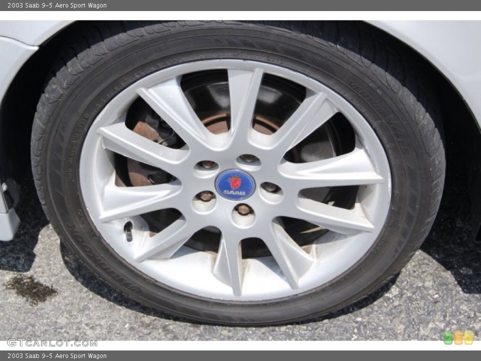 2003 Saab 9-5 Aero Sport Wagon Wheel and Tire Photo #51677739
